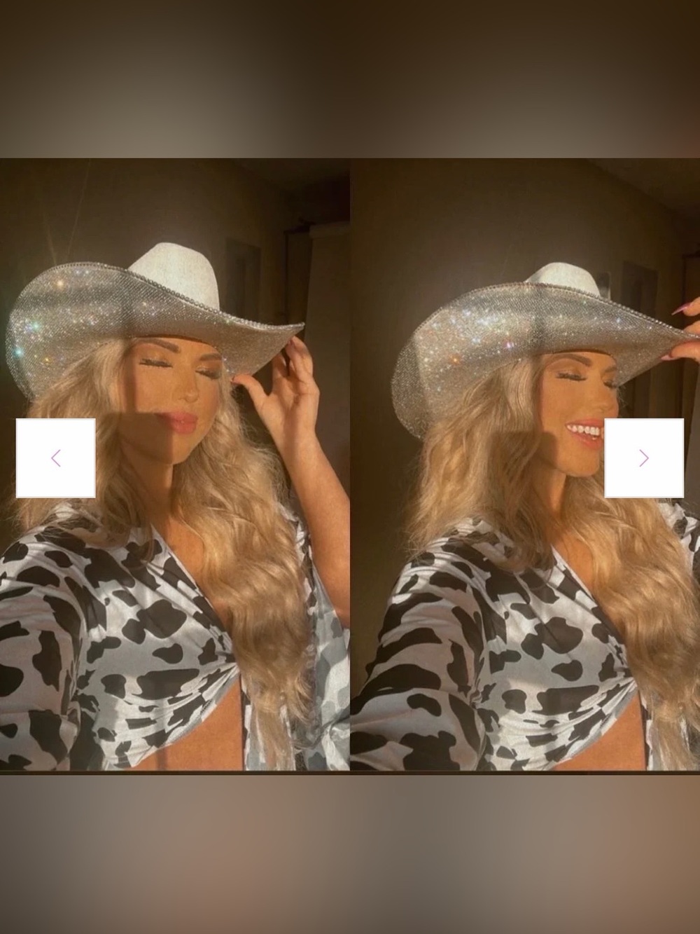 Rhinestone Cowgirl The Original Rhinestone Cowgirl Sparkling White Women's Hat - Picture 11 of 11